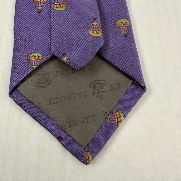 Robert Talbott Tie Hot Air Balloon EXTRA LONG Best of Class Purple Green Silk